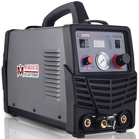 Amico Electric Multifunction 50A Plasma Cutter, 200A HF-TIG & Stick Arc Welder, Compatible Foot Pedal: FP515-1K. CTS-200B
